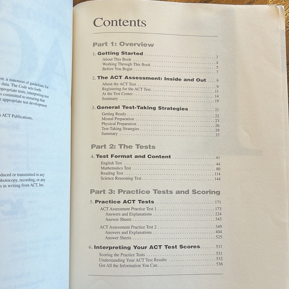ACT Help Book - Picture 5 of 13